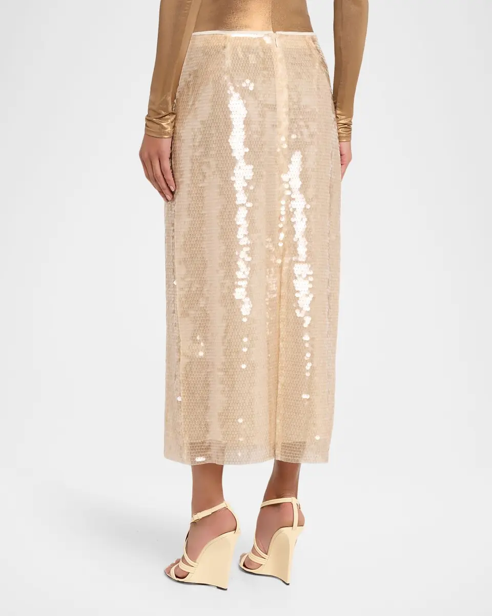 TANYA TAYLOR Kiah Sequined Midi Skirt | Thumbnail 2 TANYA TAYLOR Kiah Sequined Midi Skirt | Thumbnail 2