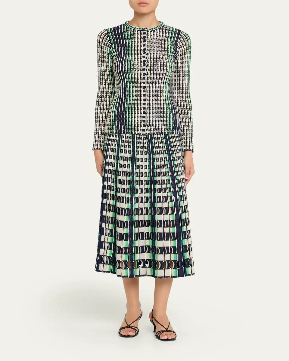 SIMKHAI Drue Openwork Midi Skirt | Thumbnail 2 SIMKHAI Drue Openwork Midi Skirt | Thumbnail 2