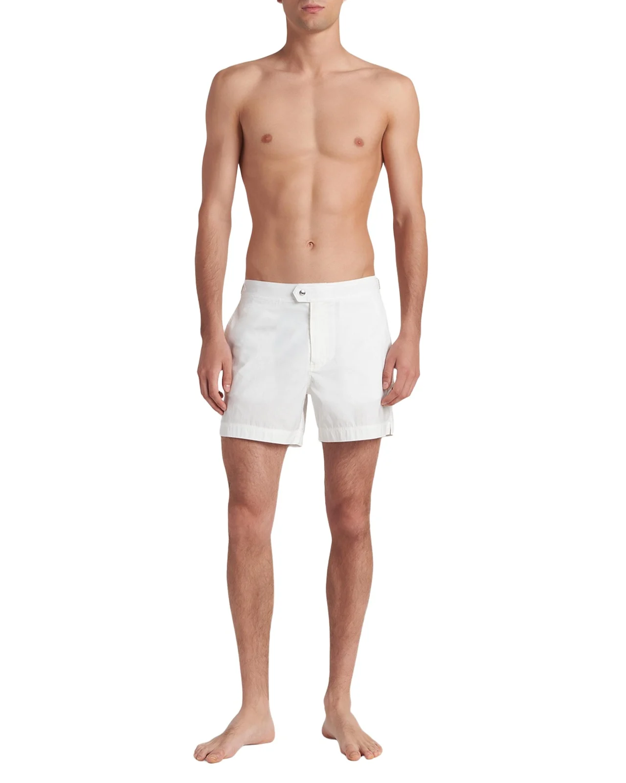 Men's Poplin Waistband-Tab Swim Trunks