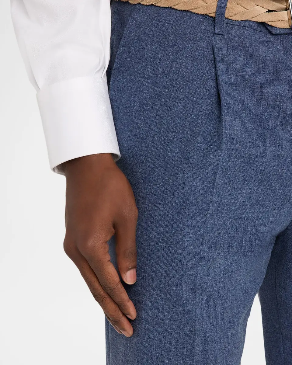 Brunello Cucinelli Men's Tailored-Fit Pleated Trousers | Thumbnail 5