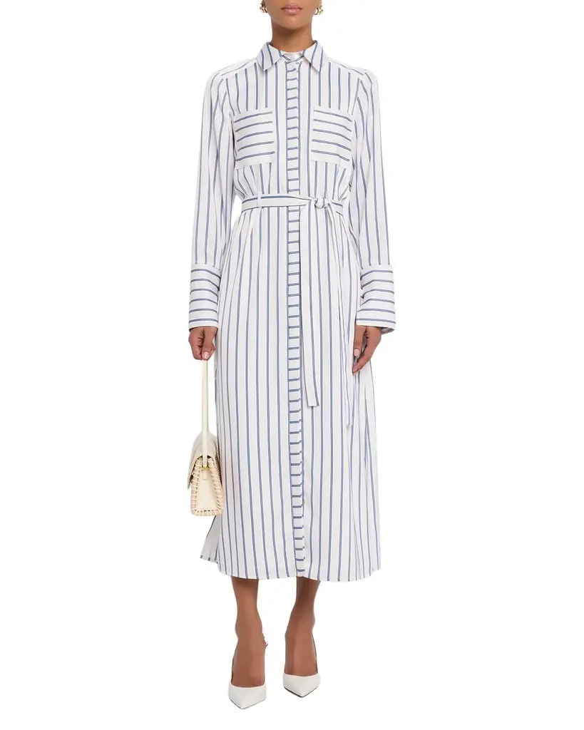 Ramy Brook Miriam Striped Midi Shirtdress