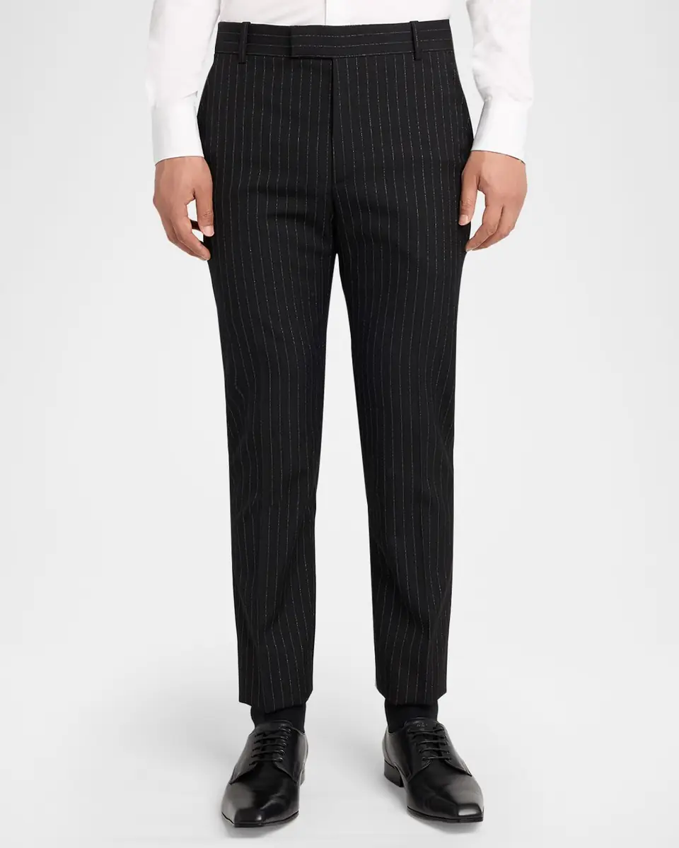 Alexander McQueen Men's Pinstripe Wool Cigarette Trousers | Thumbnail 8 Alexander McQueen Men's Pinstripe Wool Cigarette Trousers | Thumbnail 8