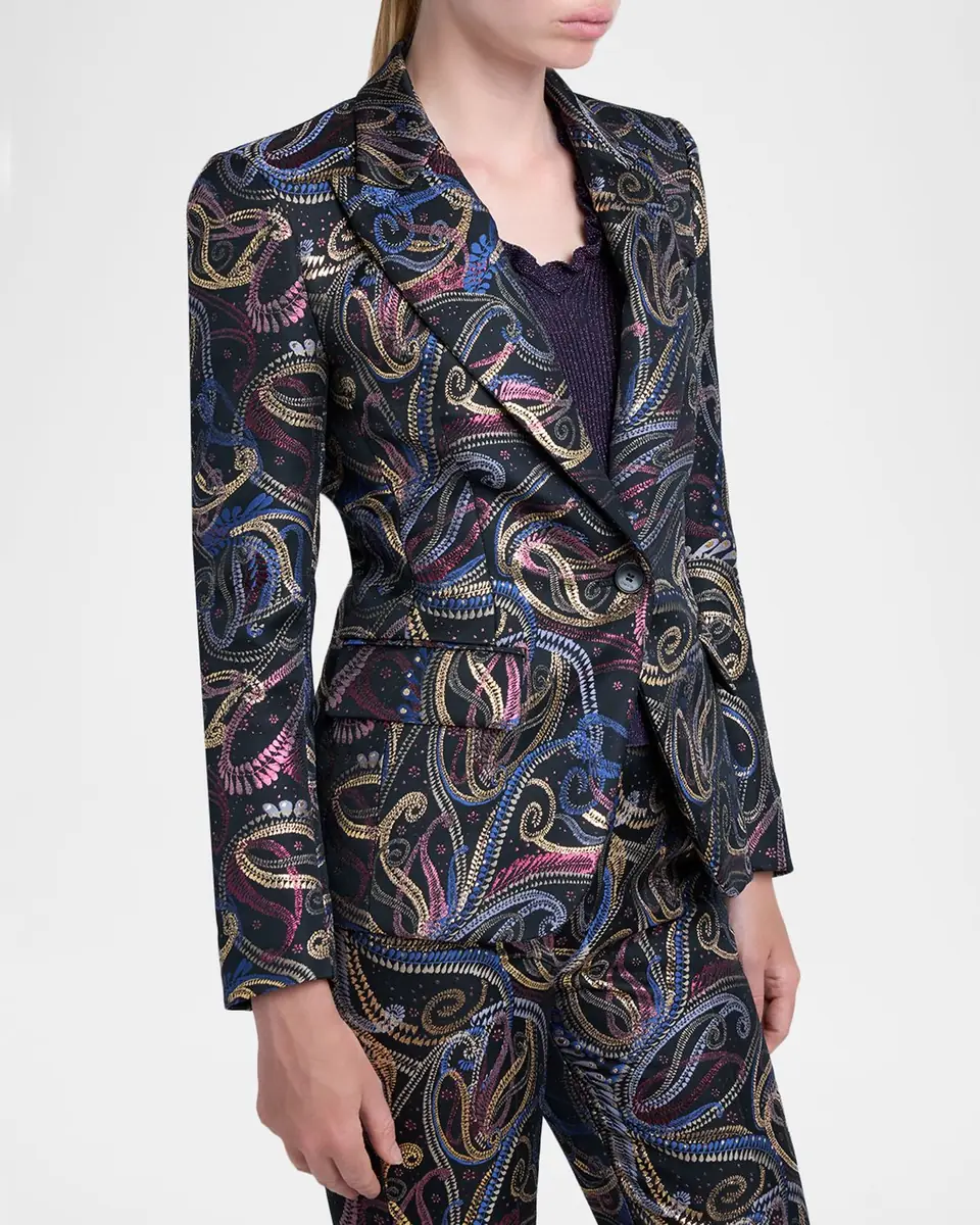 Etro Paisley Jacquard Single-Breasted Blazer | Thumbnail 4 Etro Paisley Jacquard Single-Breasted Blazer | Thumbnail 4