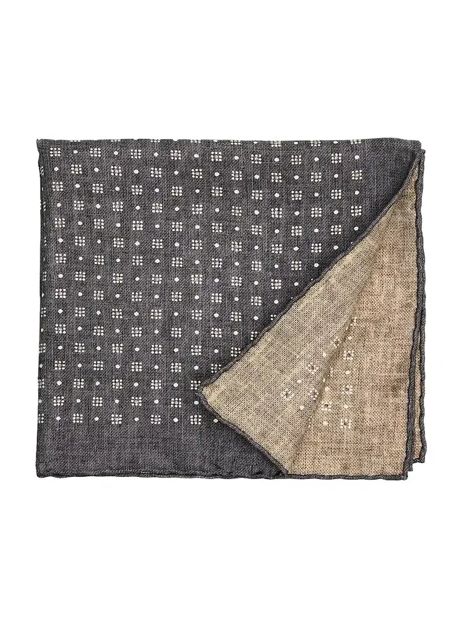 Men's Double-Face Geometric Silk Pocket Square Men's Double-Face Geometric Silk Pocket Square