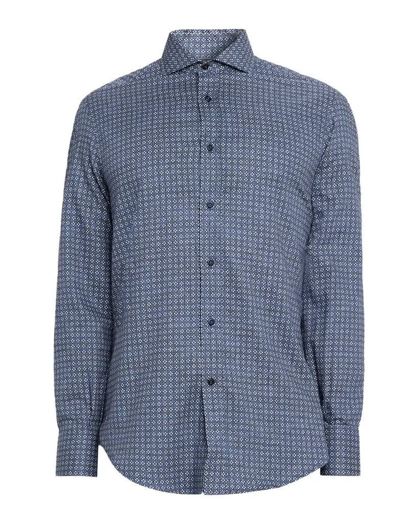 Brunello Cucinelli Men 's Cotton Geometric Medallion Slim-Fit Button-Down Shirt | Image 1 Brunello Cucinelli Men 's Cotton Geometric Medallion Slim-Fit Button-Down Shirt | Image 1