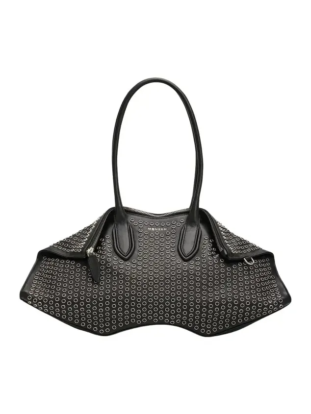 Manta Studded Sculptural Nappa Leather Shoulder Bag Manta Studded Sculptural Nappa Leather Shoulder Bag