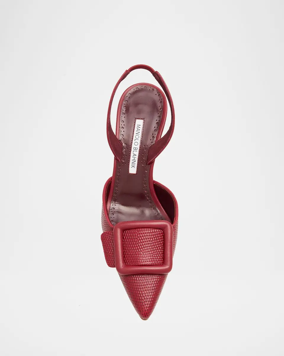 Manolo Blahnik 70mm Mayslibi Embossed Leather Slingback Pumps | Thumbnail 10 Manolo Blahnik 70mm Mayslibi Embossed Leather Slingback Pumps | Thumbnail 10