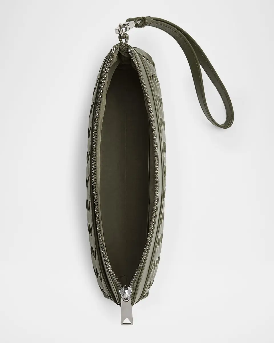 Bottega Veneta Men's Intrecciato Prism Leather Pouch with Wristlet | Thumbnail 4 Bottega Veneta Men's Intrecciato Prism Leather Pouch with Wristlet | Thumbnail 4