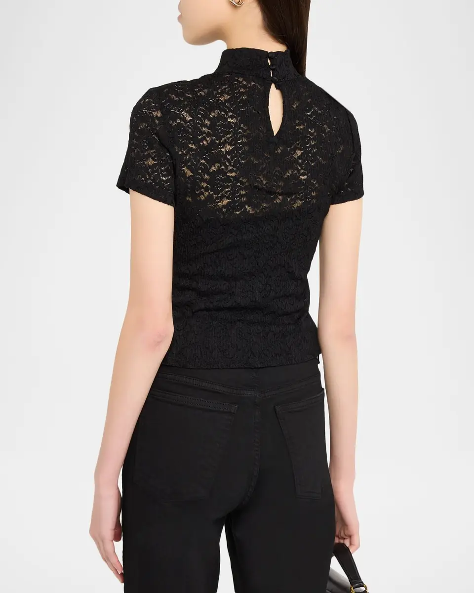 PAIGE June Floral Lace Tee | Thumbnail 3 PAIGE June Floral Lace Tee | Thumbnail 3