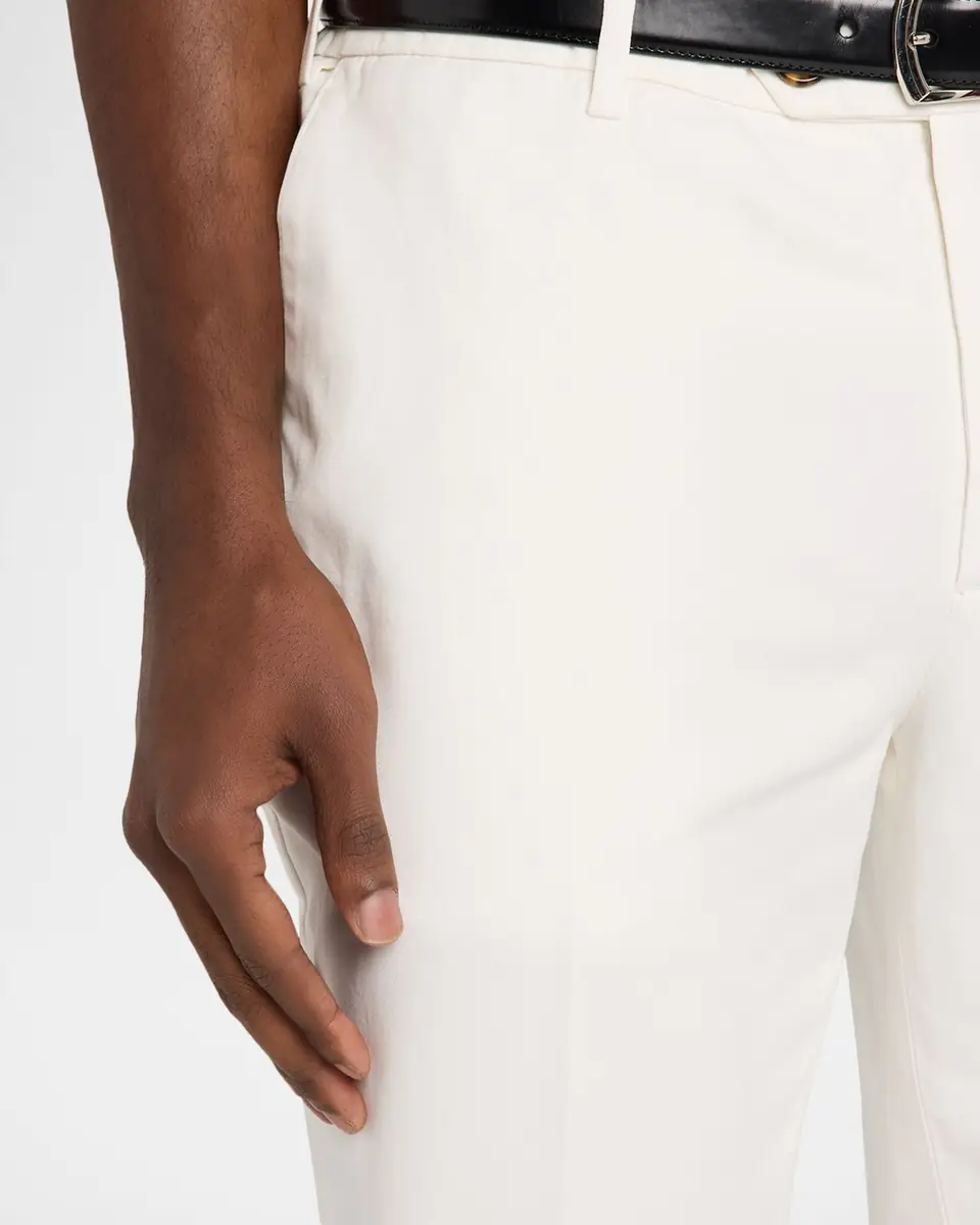 Brunello Cucinelli Men's Dyed Cotton Straight-Fit Pants | Thumbnail 5 Brunello Cucinelli Men's Dyed Cotton Straight-Fit Pants | Thumbnail 5