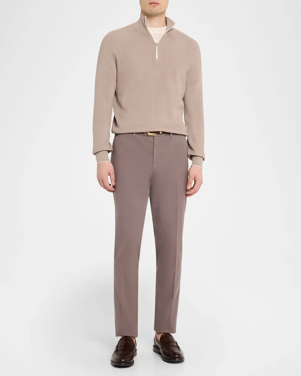 Brunello Cucinelli Men's Dyed Cotton Straight-Fit Pants | Thumbnail 6 Brunello Cucinelli Men's Dyed Cotton Straight-Fit Pants | Thumbnail 6