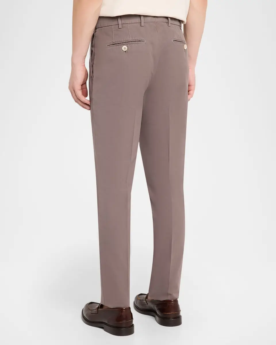 Brunello Cucinelli Men's Dyed Cotton Straight-Fit Pants | Thumbnail 7 Brunello Cucinelli Men's Dyed Cotton Straight-Fit Pants | Thumbnail 7