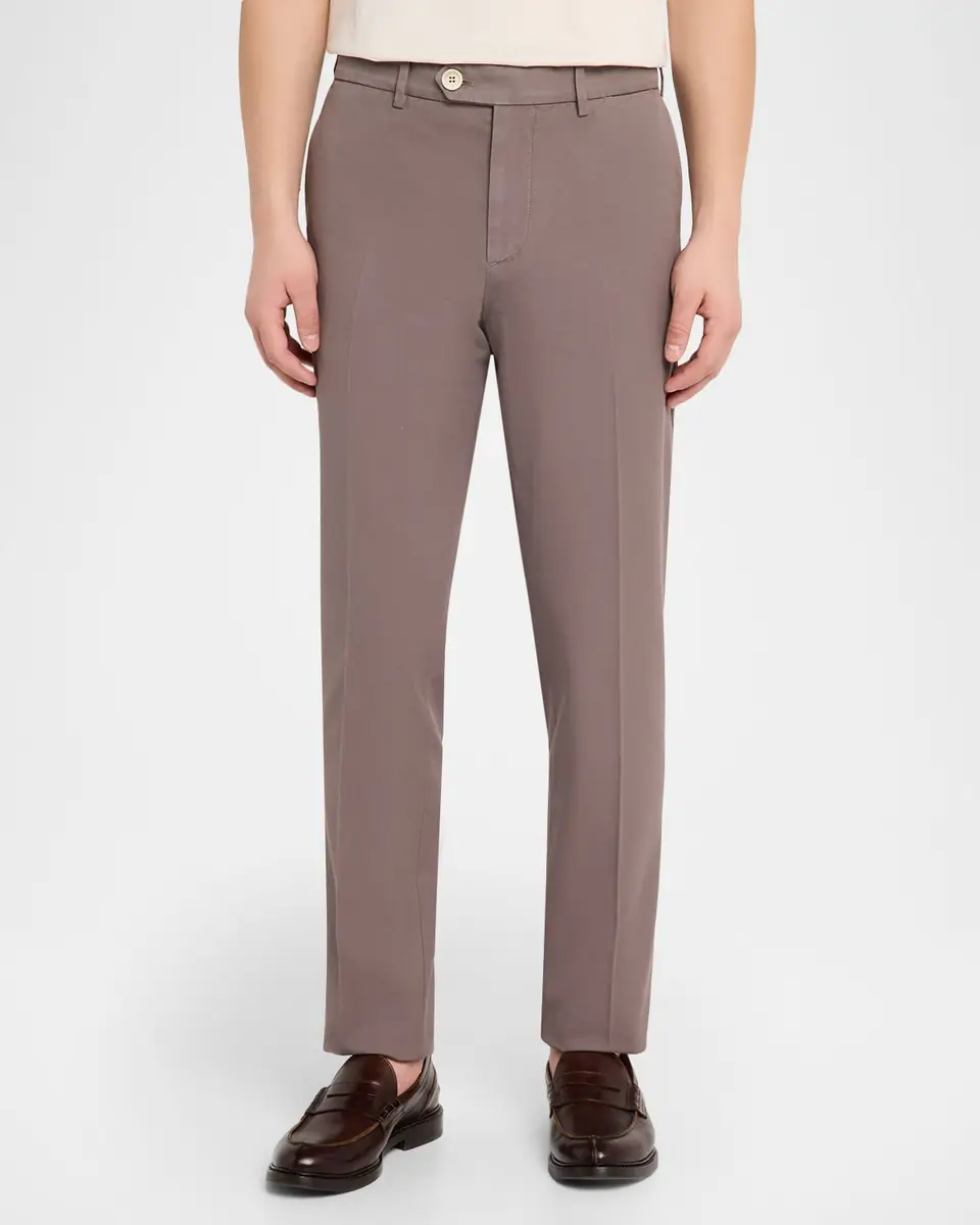 Brunello Cucinelli Men's Dyed Cotton Straight-Fit Pants | Thumbnail 8 Brunello Cucinelli Men's Dyed Cotton Straight-Fit Pants | Thumbnail 8