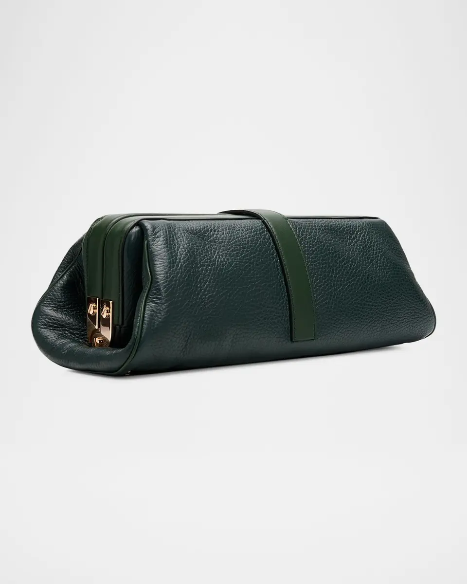 Gabriela Hearst Paola Grained Leather Baguette Clutch Bag | Thumbnail 2 Gabriela Hearst Paola Grained Leather Baguette Clutch Bag | Thumbnail 2