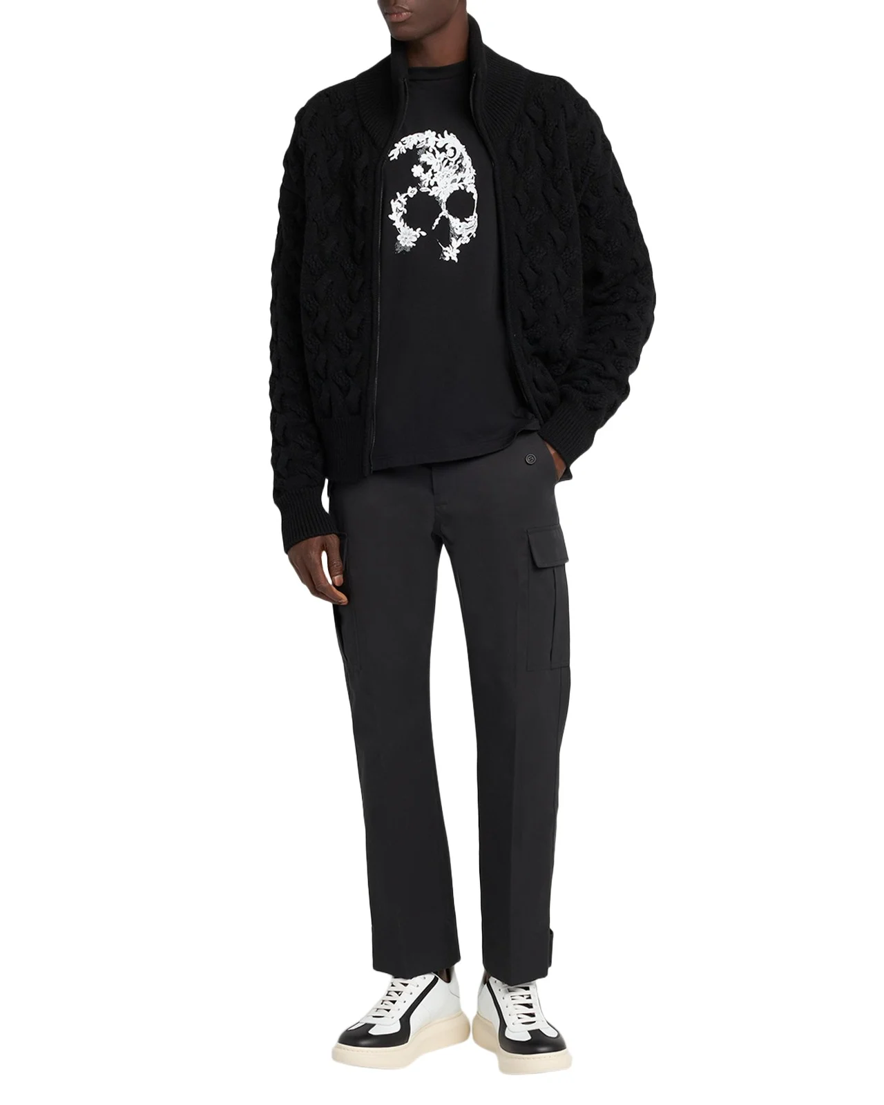 Men's Lace Skull Cotton T-Shirt Men's Lace Skull Cotton T-Shirt
