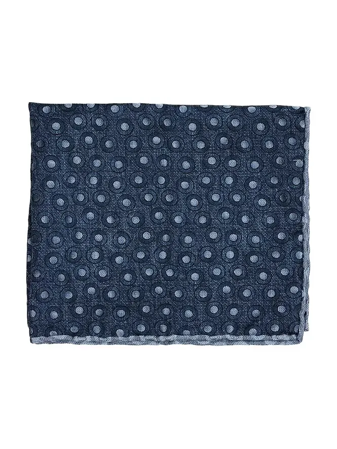 Men's Geometric Circle Silk Pocket Square Men's Geometric Circle Silk Pocket Square