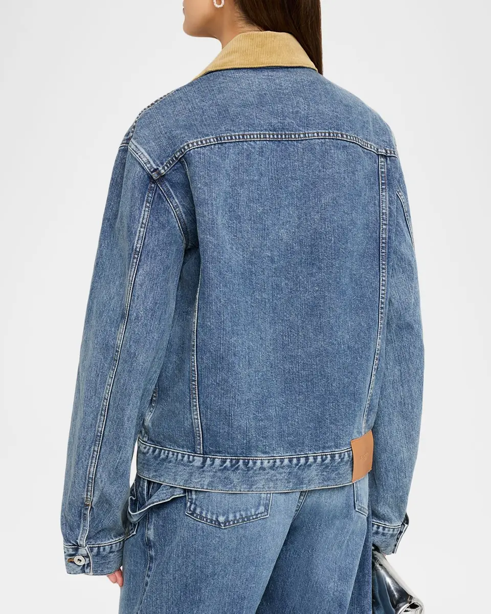 JW Anderson Corduroy Collar Denim Jacket | Thumbnail 2 JW Anderson Corduroy Collar Denim Jacket | Thumbnail 2