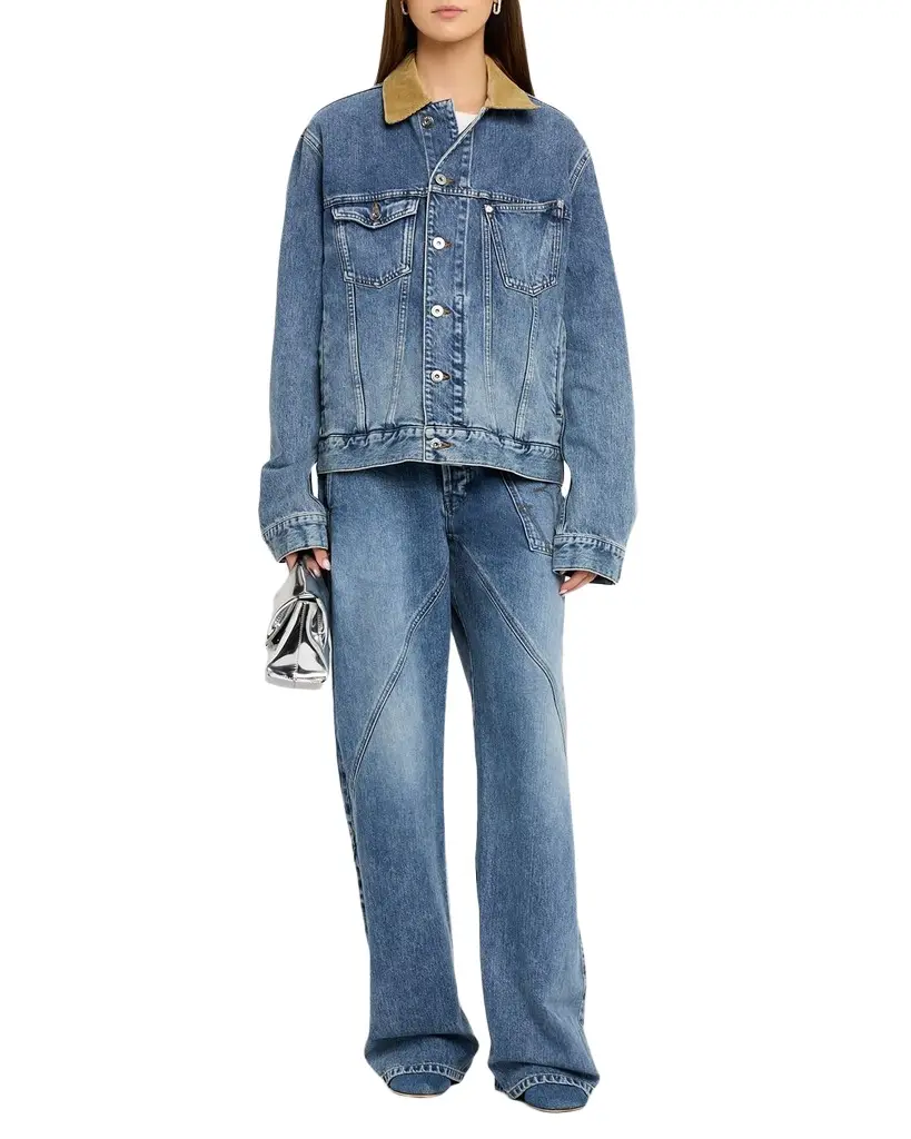 Corduroy Collar Denim Jacket