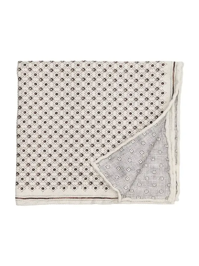 Men's Double-Face Geometric Silk Pocket Square Men's Double-Face Geometric Silk Pocket Square