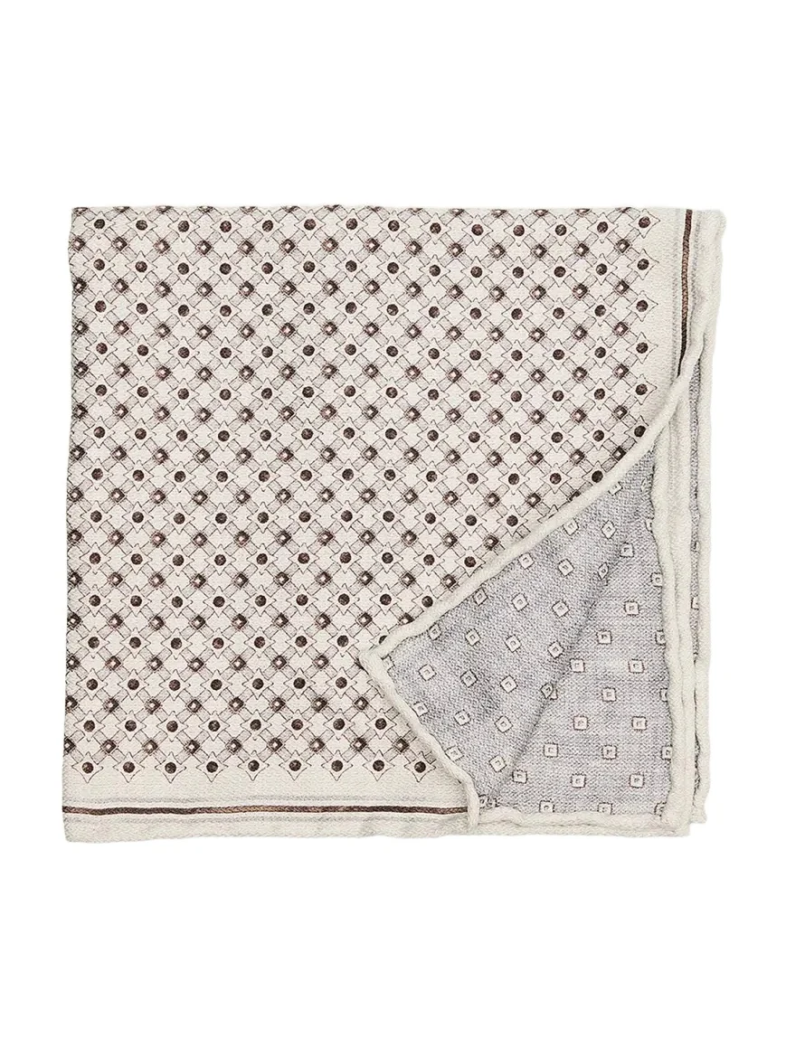 Men's Double-Face Geometric Silk Pocket Square Men's Double-Face Geometric Silk Pocket Square