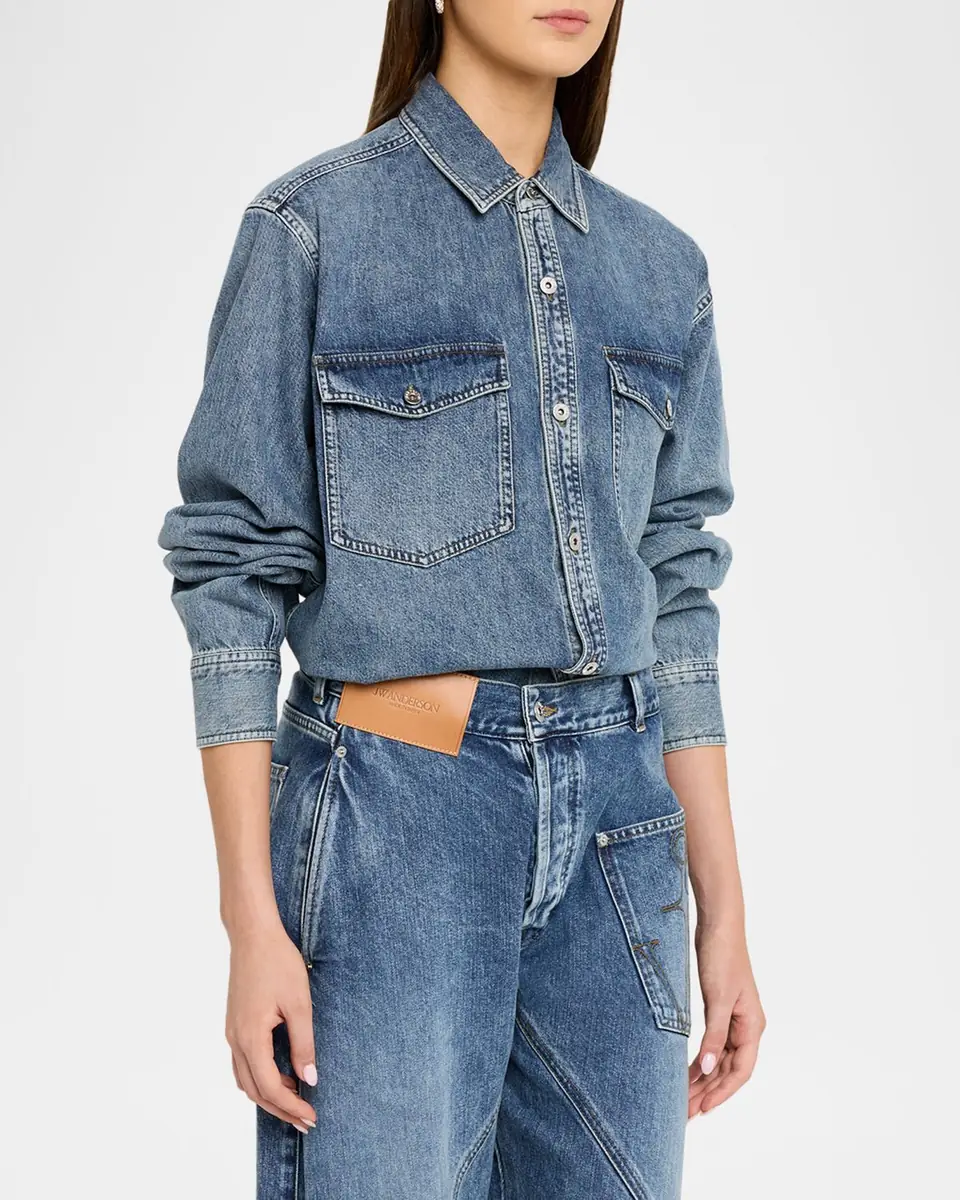 JW Anderson Oversized Denim Shirt | Thumbnail 3 JW Anderson Oversized Denim Shirt | Thumbnail 3