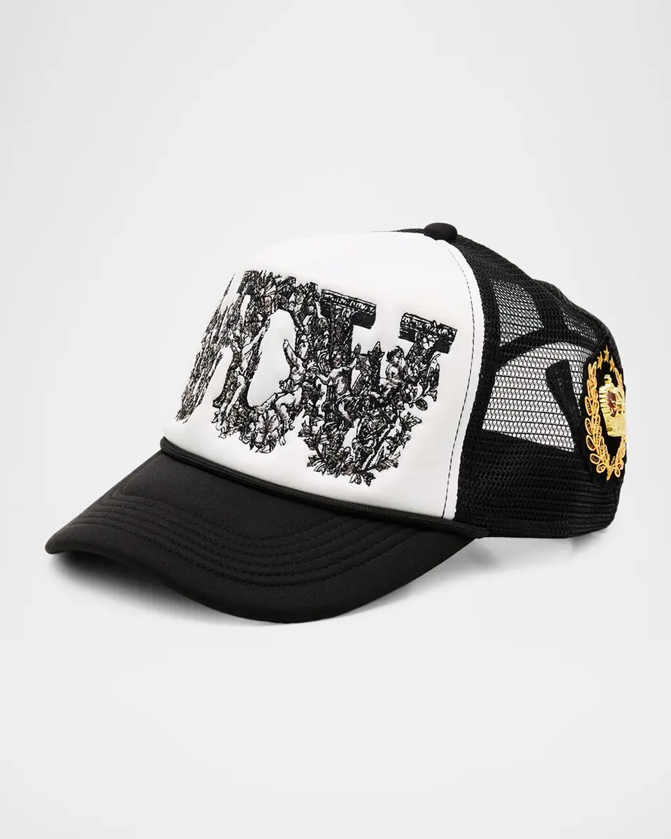 WHO DECIDES WAR Men's Baroque Embroidered Trucker Hat | Thumbnail 3 WHO DECIDES WAR Men's Baroque Embroidered Trucker Hat | Thumbnail 3