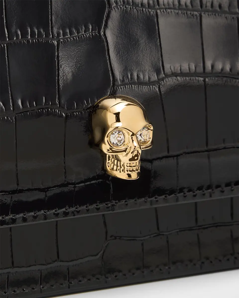 Alexander McQueen Skull Croc-Embossed Leather Shoulder Bag | Thumbnail 5 Alexander McQueen Skull Croc-Embossed Leather Shoulder Bag | Thumbnail 5