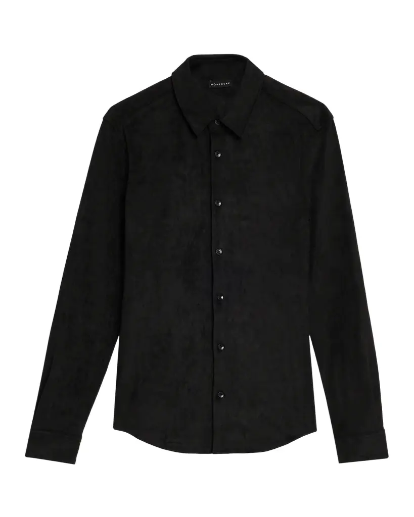 Monfrère Men's Cooper Suede Button-Down Shirt | Image 1 Monfrère Men's Cooper Suede Button-Down Shirt | Image 1