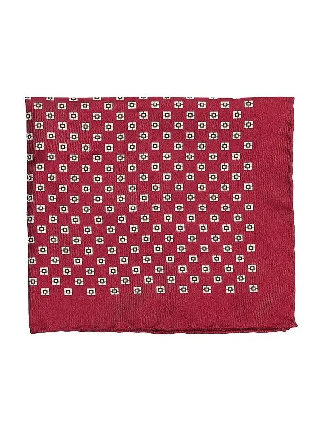 Men's Geometric Silk Pocket Square