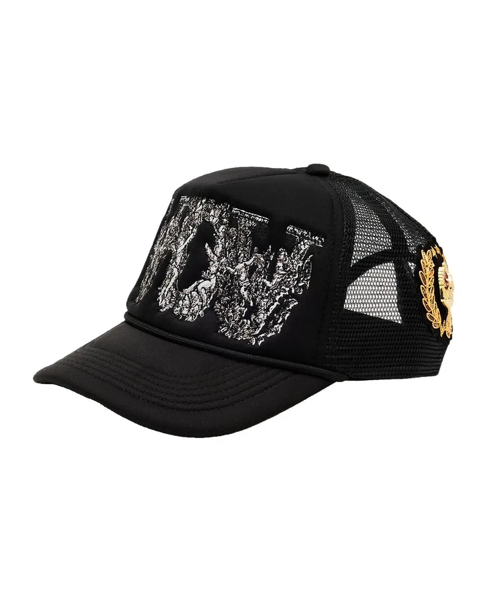Who Decides War Men's Baroque Embroidered Trucker Hat | Thumbnail 2