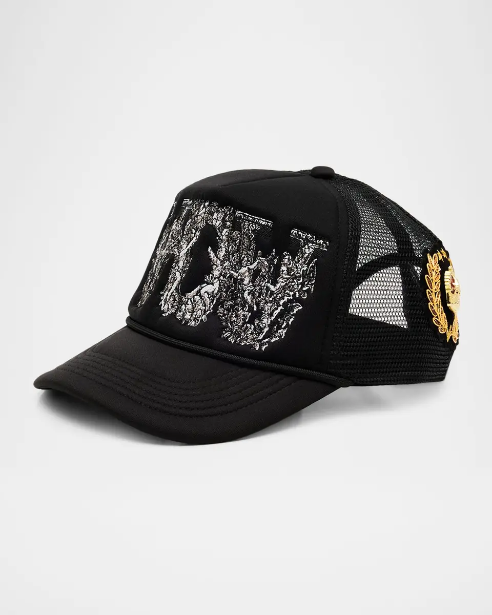 Who Decides War Men's Baroque Embroidered Trucker Hat | Thumbnail 3