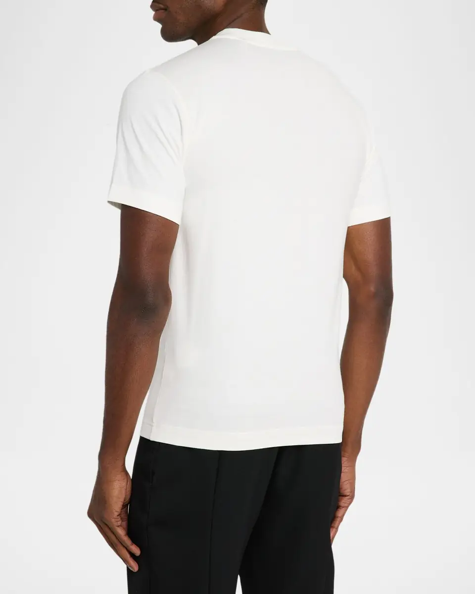 Burberry Men's Check EKD Cotton T-Shirt | Thumbnail 3