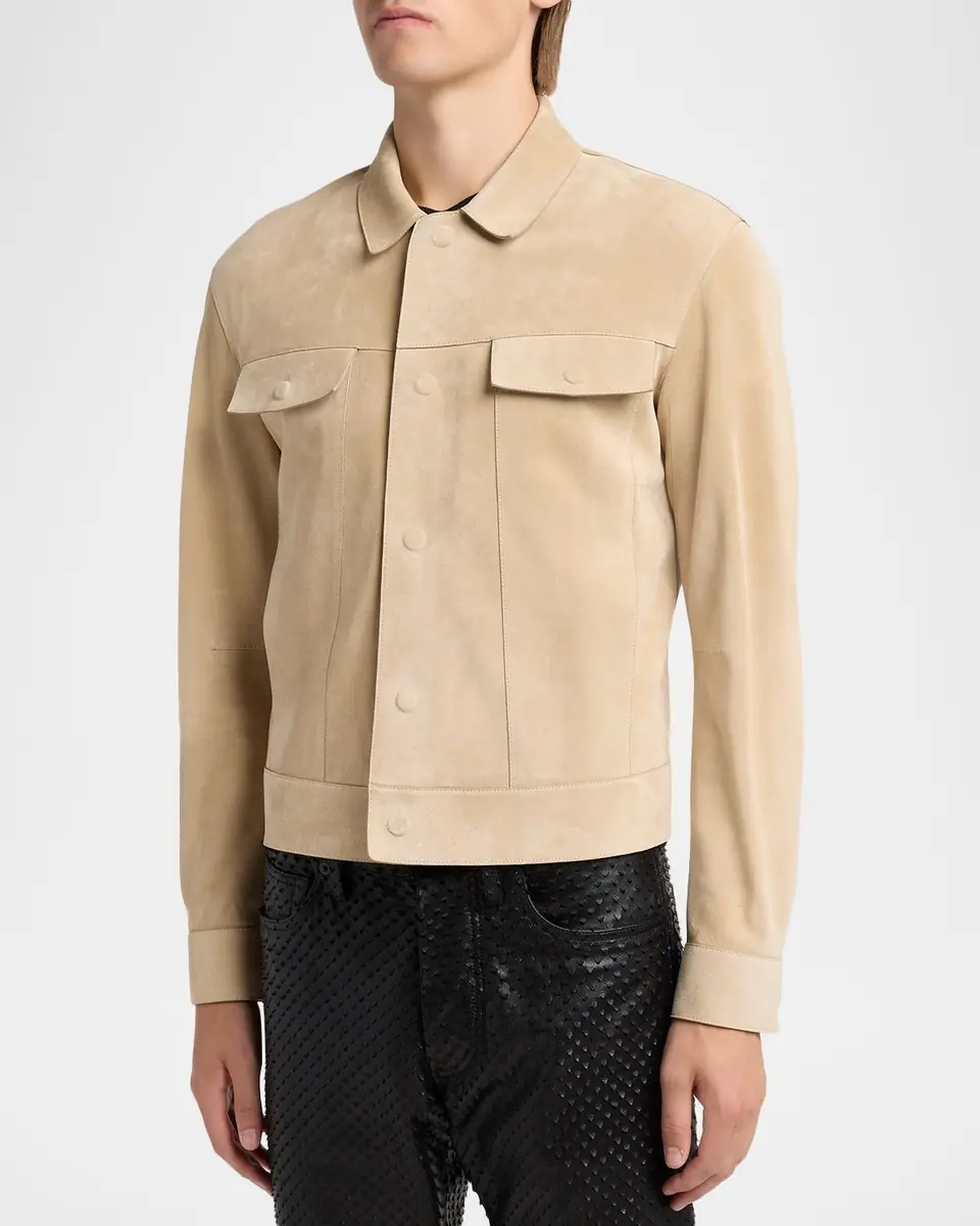 TOM FORD Men's Suede Snap-Front Western Jacket | Thumbnail 12 TOM FORD Men's Suede Snap-Front Western Jacket | Thumbnail 12