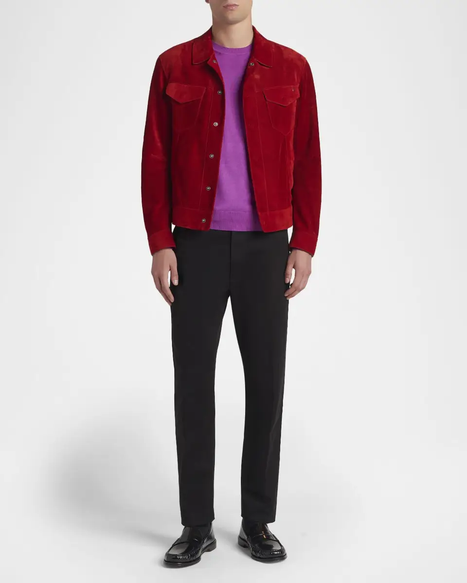 TOM FORD Men's Suede Snap-Front Western Jacket | Thumbnail 6 TOM FORD Men's Suede Snap-Front Western Jacket | Thumbnail 6