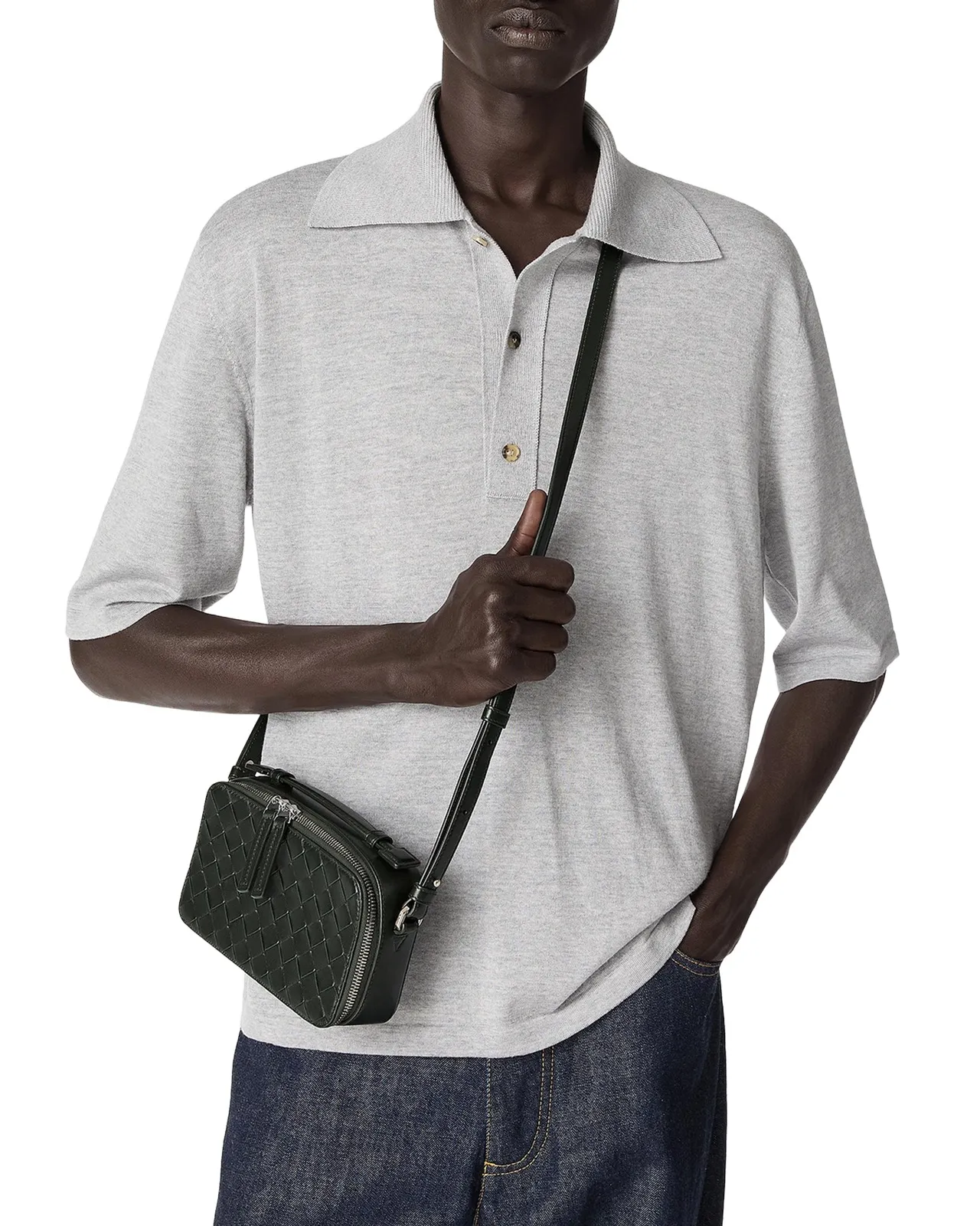 Men's Getaway Leather Phone Pouch with Strap