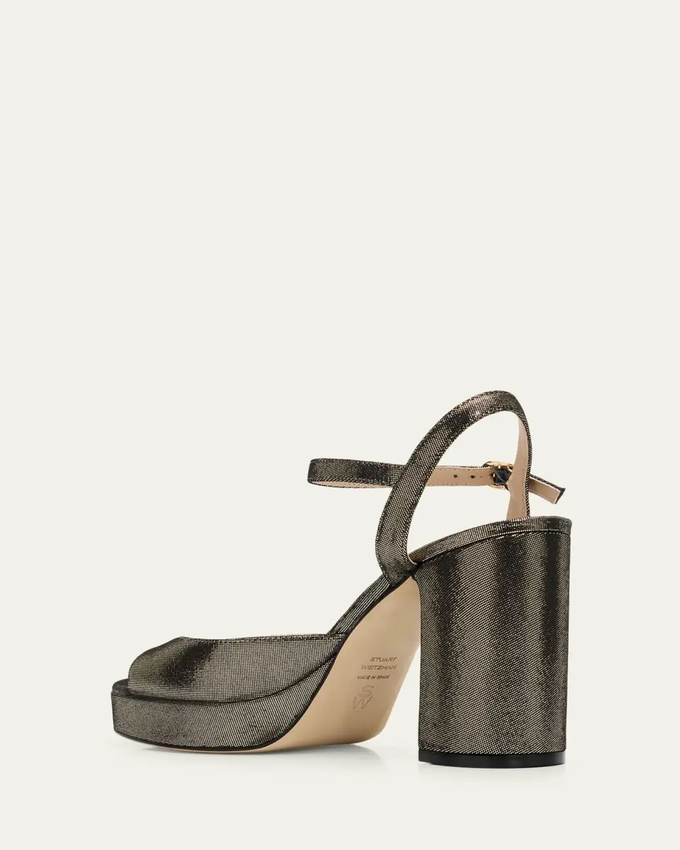Stuart Weitzman Dayna II Leather Noir Ankle-Strap Platform Sandals | Thumbnail 4 Stuart Weitzman Dayna II Leather Noir Ankle-Strap Platform Sandals | Thumbnail 4