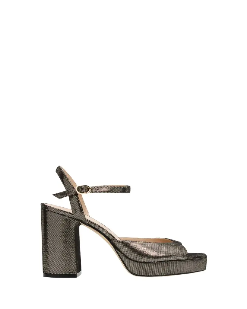 Dayna II Leather Noir Ankle-Strap Platform Sandals
