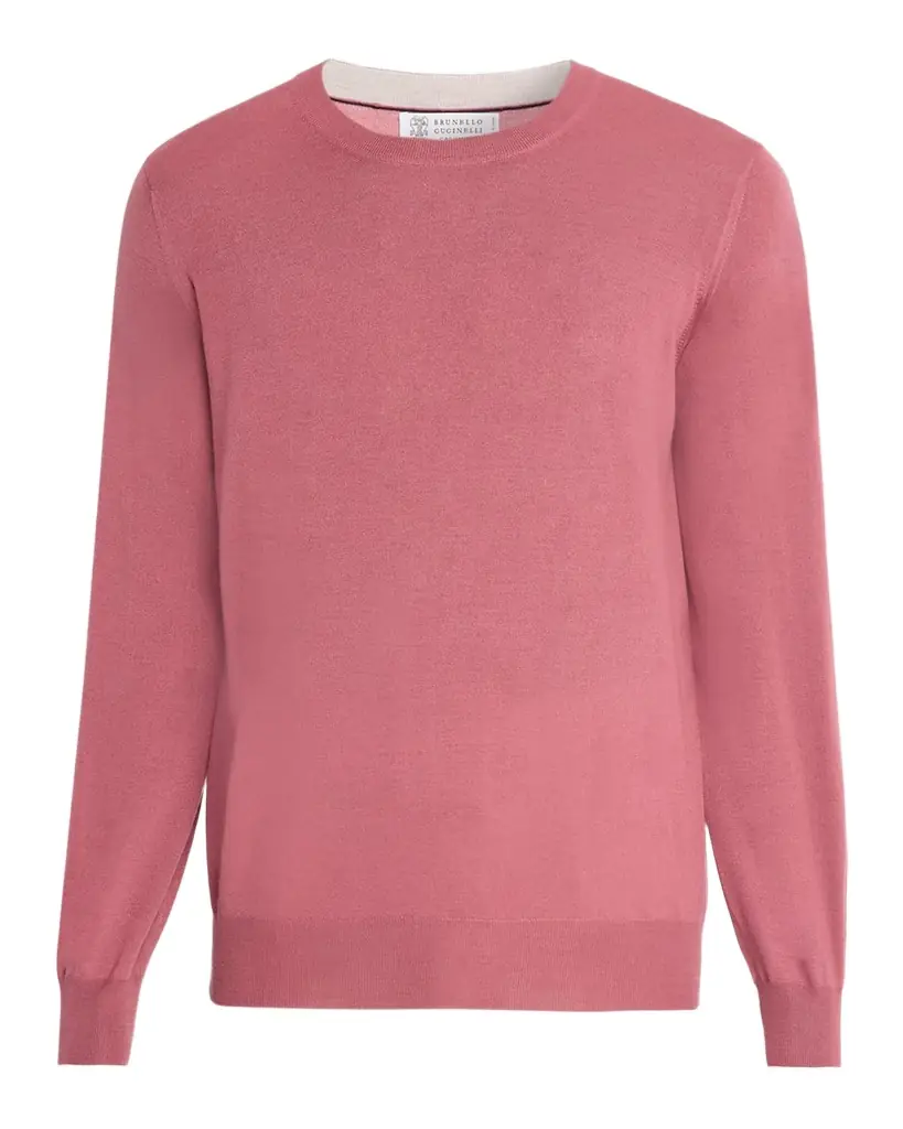 Brunello Cucinelli Men's Wool and Cashmere Crewneck Sweater | Image 1 Brunello Cucinelli Men's Wool and Cashmere Crewneck Sweater | Image 1