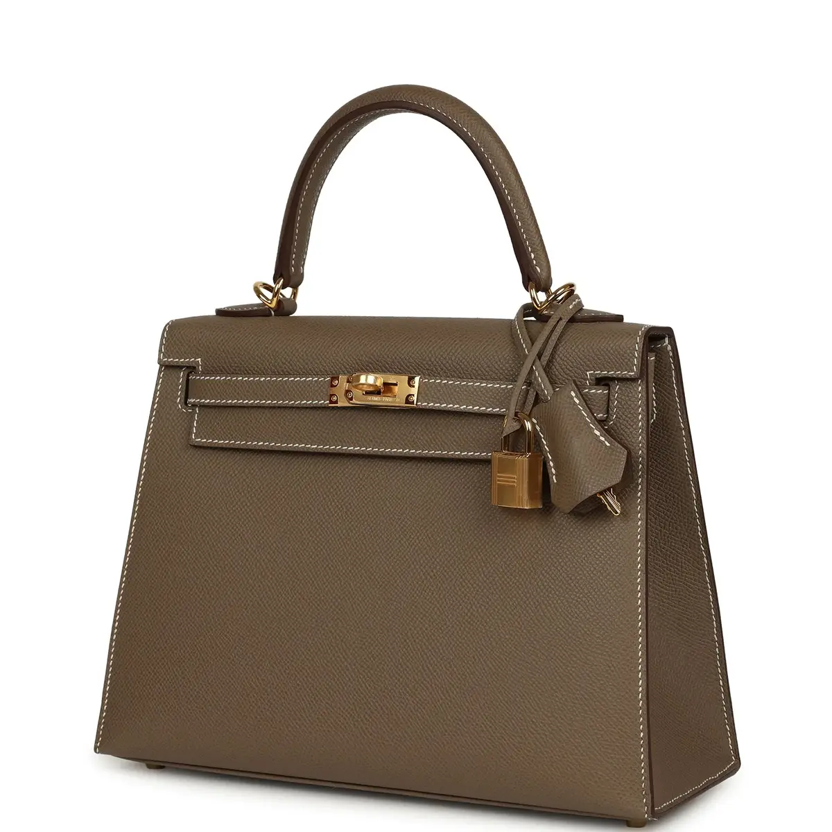 HERMÈS Hermes Kelly Sellier 25 Etoupe Epsom Gold Hardware | Thumbnail 2 HERMÈS Hermes Kelly Sellier 25 Etoupe Epsom Gold Hardware | Thumbnail 2