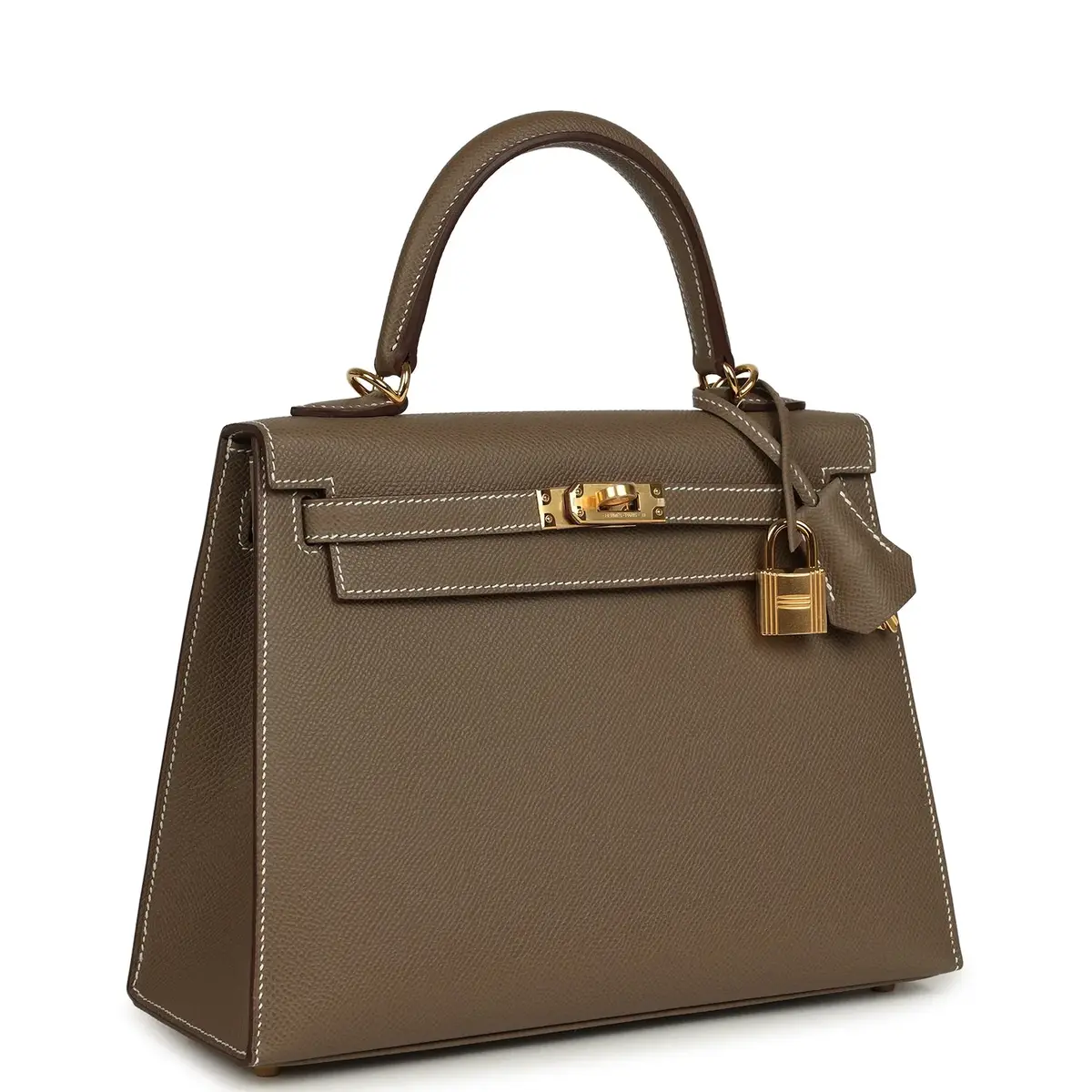 HERMÈS Hermes Kelly Sellier 25 Etoupe Epsom Gold Hardware | Thumbnail 3 HERMÈS Hermes Kelly Sellier 25 Etoupe Epsom Gold Hardware | Thumbnail 3