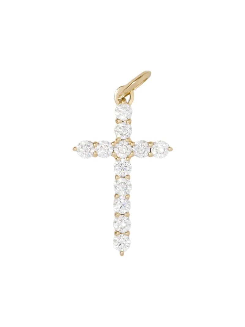 Jennifer Fisher Large Floating Diamond Cross 18K Yellow Gold Jennifer Fisher Large Floating Diamond Cross 18K Yellow Gold