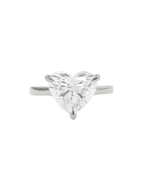 Jennifer Fisher Heart Lab Diamond Ring 18K White Gold / 4