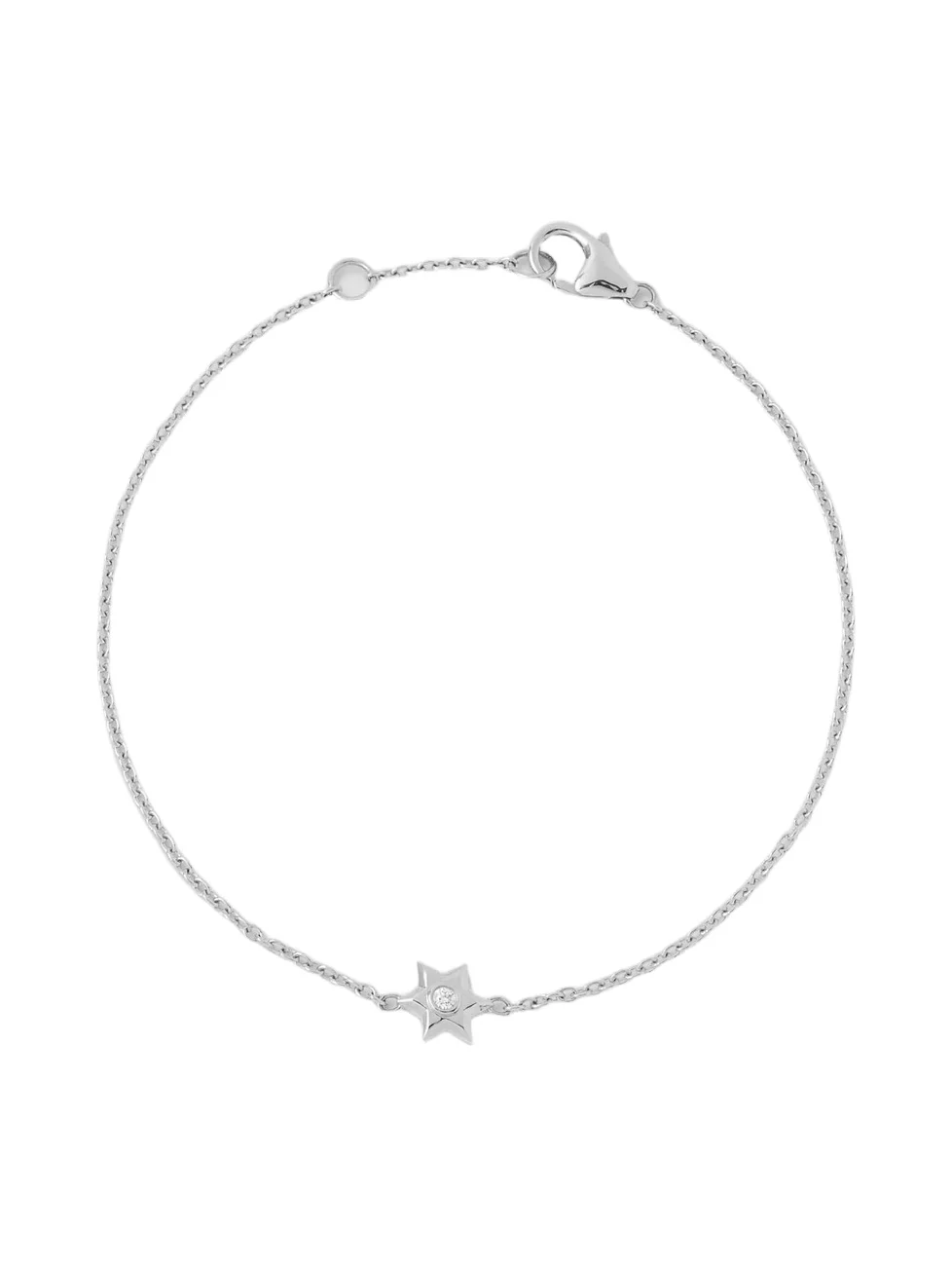 Star Of David Bracelet 14K White Gold