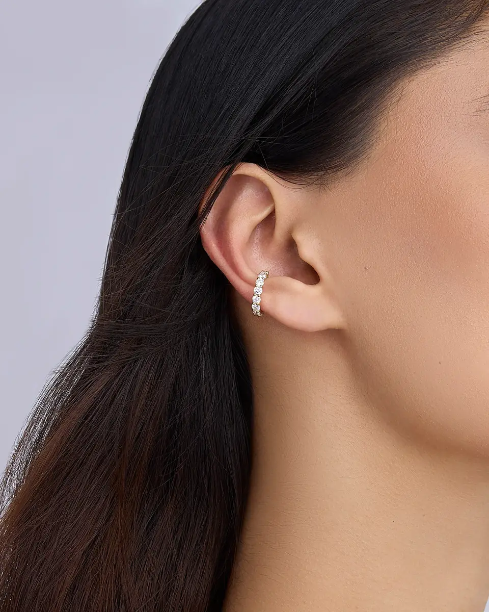 Jennifer Fisher Jennifer Fisher Oversized Floating Diamond Ear Cuff 18K White Gold | Thumbnail 2 Jennifer Fisher Jennifer Fisher Oversized Floating Diamond Ear Cuff 18K White Gold | Thumbnail 2