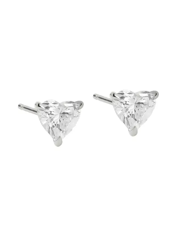 Jennifer Fisher Heart Lab Diamond Stud 18K White Gold Jennifer Fisher Heart Lab Diamond Stud 18K White Gold