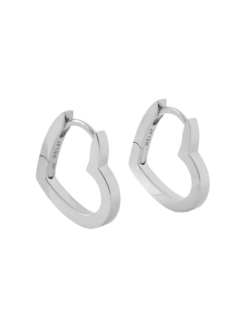 Jennifer Fisher 18k Small Heart Huggie 18K White Gold