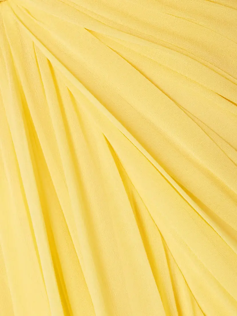 Cult Gaia Ritz Gathered Silk-chiffon Halterneck Maxi Dress | Thumbnail 4
