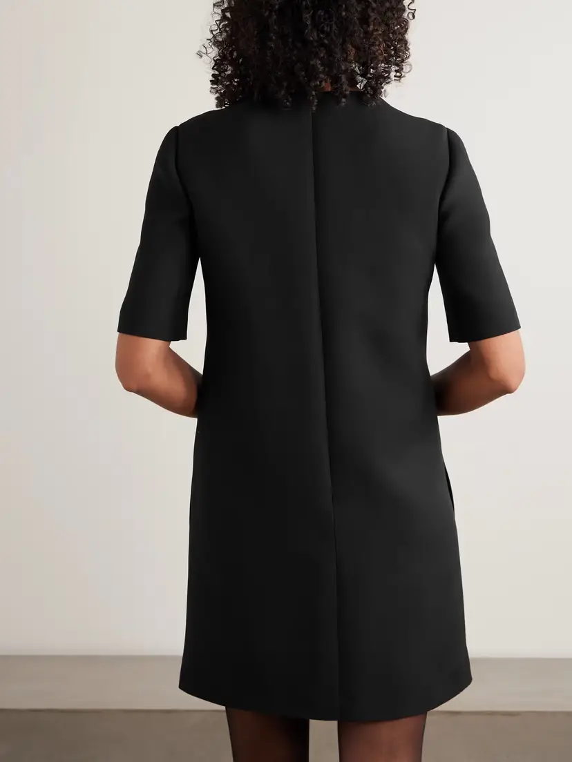 Valentino Garavani Satin-trimmed Wool And Silk-blend Dupioni Mini Dress | Thumbnail 3 Valentino Garavani Satin-trimmed Wool And Silk-blend Dupioni Mini Dress | Thumbnail 3