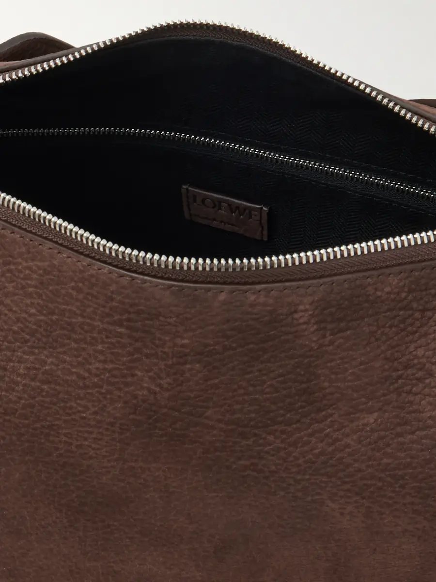 Loewe Loop Medium Logo-Debossed Nubuck Bucket Bag - Men | Thumbnail 5