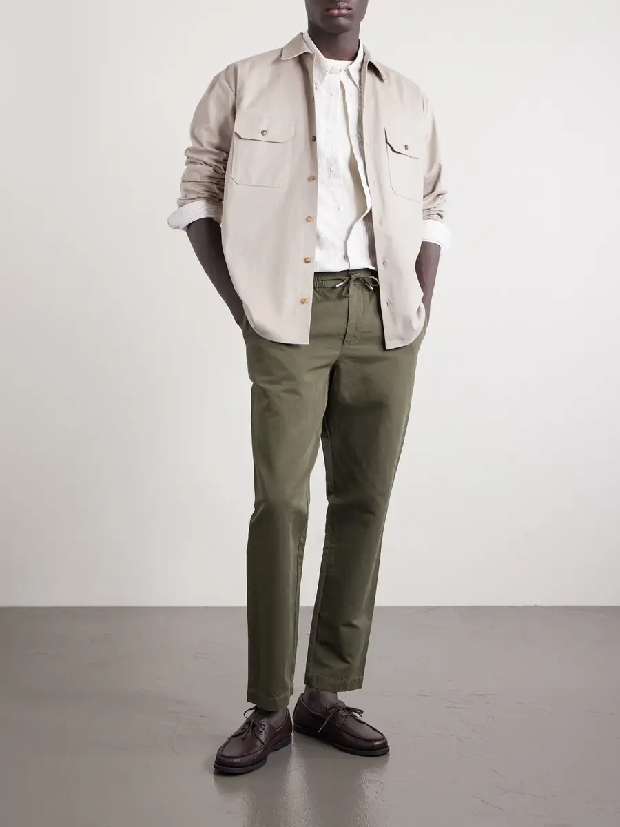 MR P. Straight-Leg Cotton and Linen-Blend Twill Drawstring Trousers - Men | Thumbnail 2 MR P. Straight-Leg Cotton and Linen-Blend Twill Drawstring Trousers - Men | Thumbnail 2